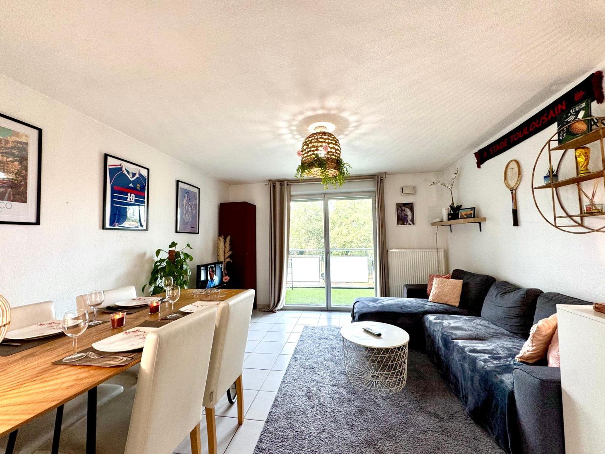 Bel Appartement T3 De 60M2 Avec Parking, Terrasse, Proche Du Metro Et Du Periph Toulouse Exteriör bild